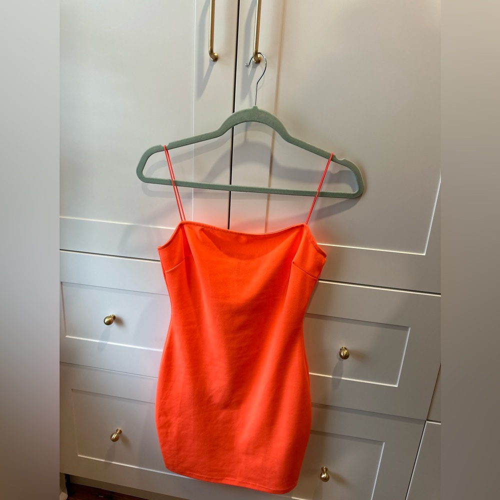 Nameless / Mendocino Highlighter Orange-Pink Dress